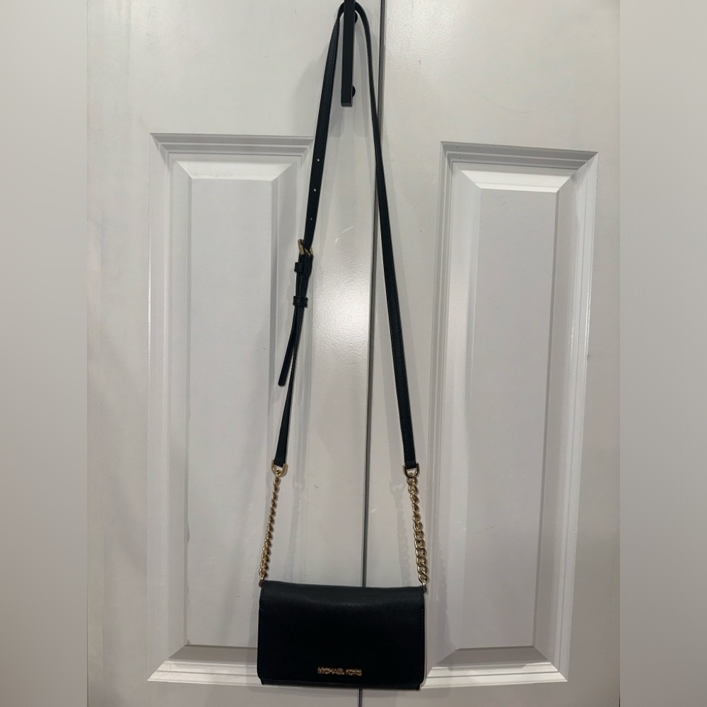 Michael Kors black crossbody adjustable purse